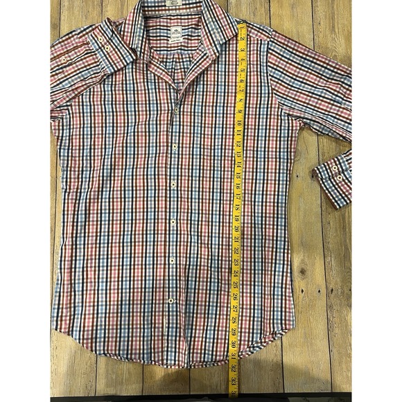 Peter Millar Crown Men's M Seaside Finish Plaid Button Down 100% Cotton - Picture 7 of 9